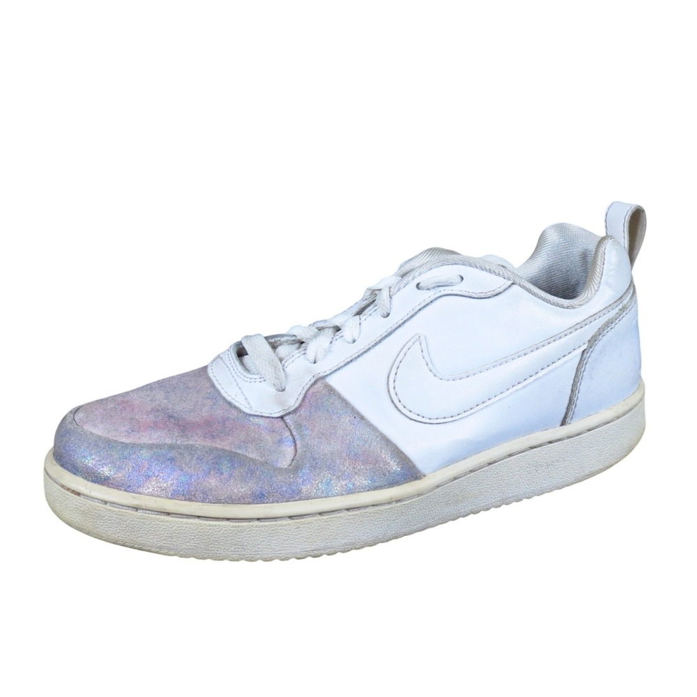 Nike Court Borough Low Premium Women Sneaker Size 6 Casual White Iridescent